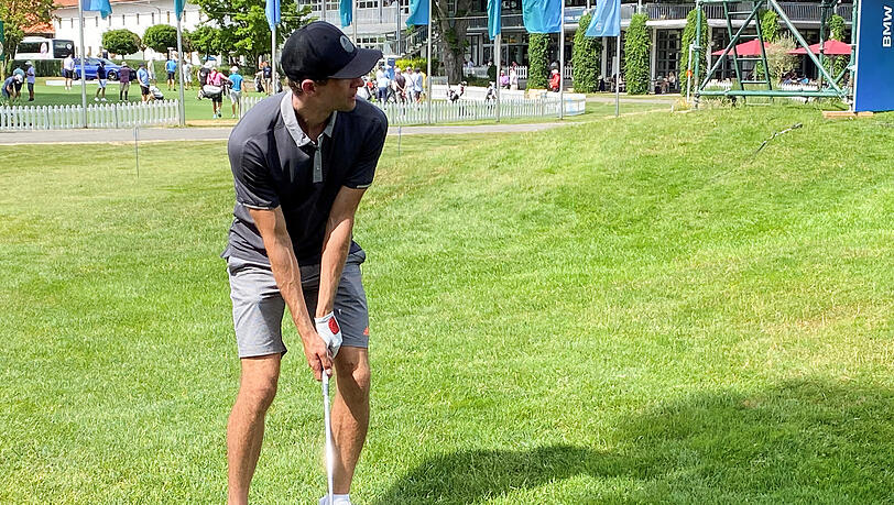 Bayern Star Thomas Müller war mit anderen Sportlern bei den BMW International Open Pro-Am im Vorfeld der International Open am Start. Bayern Star Thomas Müller war mit anderen Sportlern bei den BMW International Open Pro-Am im Vorfeld der International Open am Start.