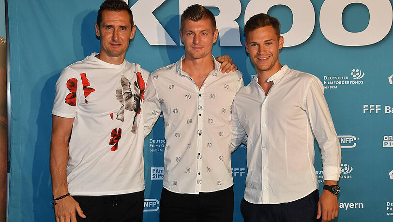 Deutsche Fußballstars: Miroslav Klose, Toni Kroos und Joshua Kimmich (v.li.). Deutsche Fußballstars: Miroslav Klose, Toni Kroos und Joshua Kimmich (v.li.).