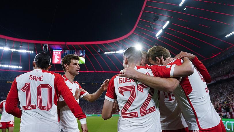 Gemeinsam sind wir stark und können Real ausschalten - dank der Leistung der Bayern-Stars um Sané, Guerreiro und Kane (v.l.) lebt der Traum vom Finale in Wembley nach wie vor. Gemeinsam sind wir stark und können Real ausschalten - dank der Leistung der Bayern-Stars um Sané, Guerreiro und Kane (v.l.) lebt der Traum vom Finale in Wembley nach wie vor.