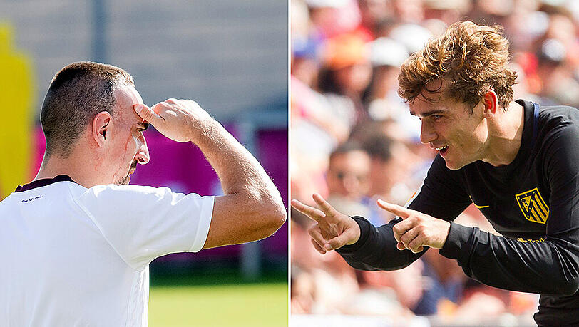 Franck Ribéry sieht Atlético-Star Antoine Griezmann noch nicht bei der Weltklasse angekommen. Franck Ribéry sieht Atlético-Star Antoine Griezmann noch nicht bei der Weltklasse angekommen.