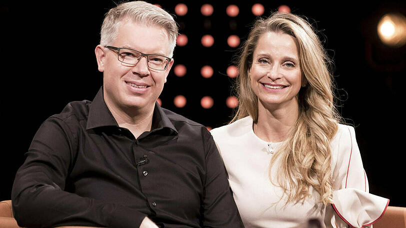 Frank Thelen und Ehefrau Nathalie im Juli 2020 bei der Talkshow "3nach9".