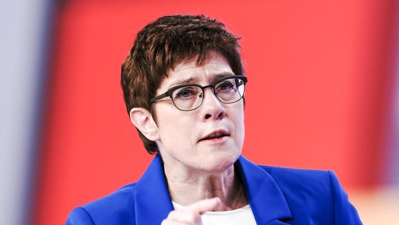 CDU-Chefin Annegret Kramp-Karrenbauer am 22 November beim Bundesparteitag in Leipzig. CDU-Chefin Annegret Kramp-Karrenbauer am 22 November beim Bundesparteitag in Leipzig.