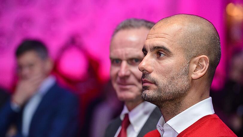 Karl-Heinz Rummenigge (l.) und Pep Guardiola. Karl-Heinz Rummenigge (l.) und Pep Guardiola.