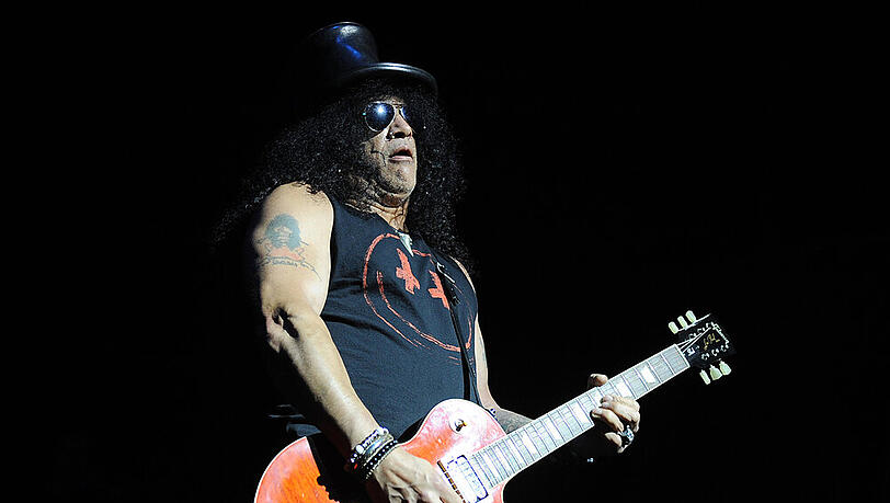 Immerhin auf der Bühne hat Slash alles im Griff - hier bei einem Auftritt in Hollywood, Florida Immerhin auf der Bühne hat Slash alles im Griff - hier bei einem Auftritt in Hollywood, Florida