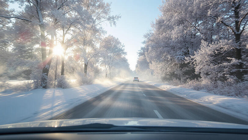 Nicht nur schön - sie soll auch sicher sein, die Fahrt durch die Winterlandschaft. Nicht nur schön - sie soll auch sicher sein, die Fahrt durch die Winterlandschaft.