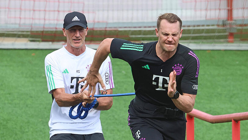 Manuel Neuer arbeitet derzeit hart für sein Comeback. Manuel Neuer arbeitet derzeit hart für sein Comeback.