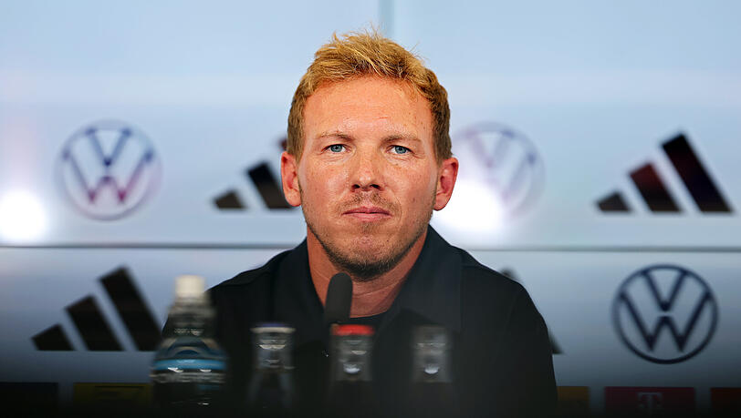 Julian Nagelsmann am Freitag bei der Vorstellungs-Pressekonferenz. Der ehemalige Coach des FC Bayern ist der neue Bundestrainer. Julian Nagelsmann am Freitag bei der Vorstellungs-Pressekonferenz. Der ehemalige Coach des FC Bayern ist der neue Bundestrainer.