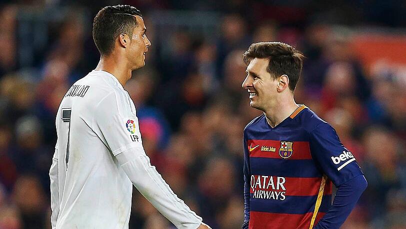 Ronaldo gegen Messi. Diesmal mit einem besseren Ende für den Portugiesen. Ronaldo gegen Messi. Diesmal mit einem besseren Ende für den Portugiesen.