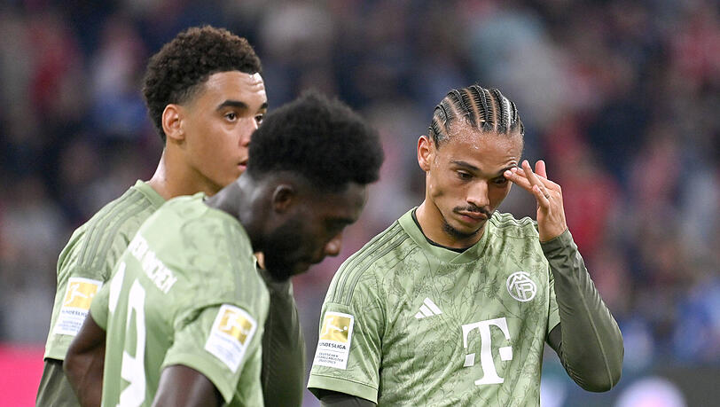 Wie geht es weiter für die Leistungsträger des FC Bayern? Bei Alphonso Davies, Jamal Musiala und Leroy Sané (v.l.n.r.) laufen die Verträge in den nächsten Jahren aus. Wie geht es weiter für die Leistungsträger des FC Bayern? Bei Alphonso Davies, Jamal Musiala und Leroy Sané (v.l.n.r.) laufen die Verträge in den nächsten Jahren aus.