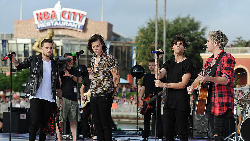 Nur Zufall: Auch bei diesem Auftritt im November 2014 kamen One Direction ohne Zayn Malik auf die Bühne Nur Zufall: Auch bei diesem Auftritt im November 2014 kamen One Direction ohne Zayn Malik auf die Bühne